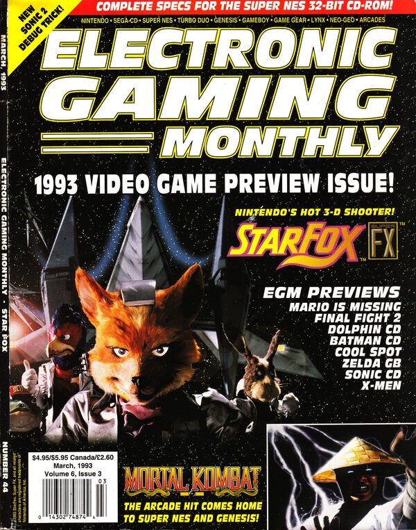 Electronic Gaming Monthly Issue 44 (March 1993) cover